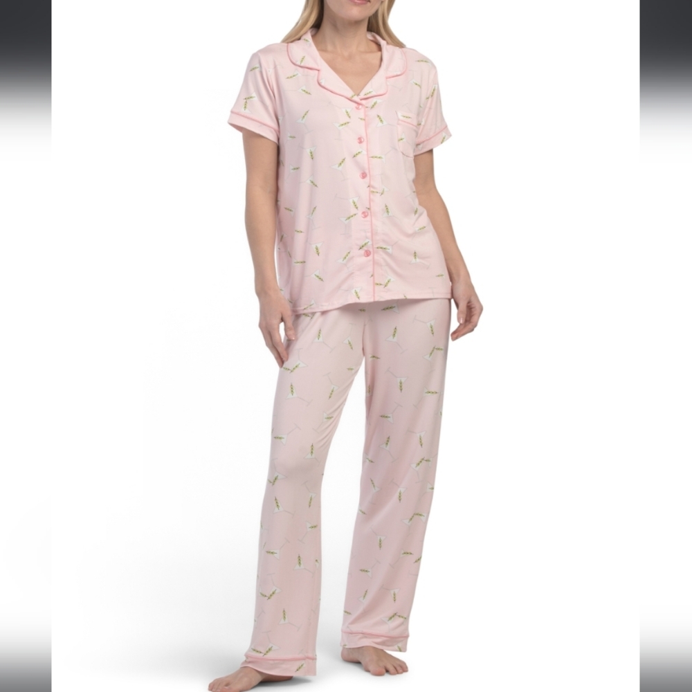 Como Sleep Martini Print Pajamas Set.